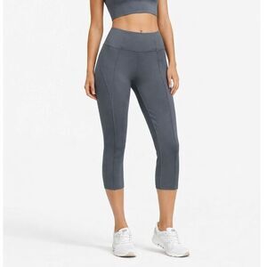 Girlfriend Collective Cropped Leggings XS Moon‎ Gray Compressive High Rise